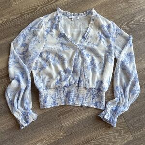 Maison d’Amelie Blue and White Blouse